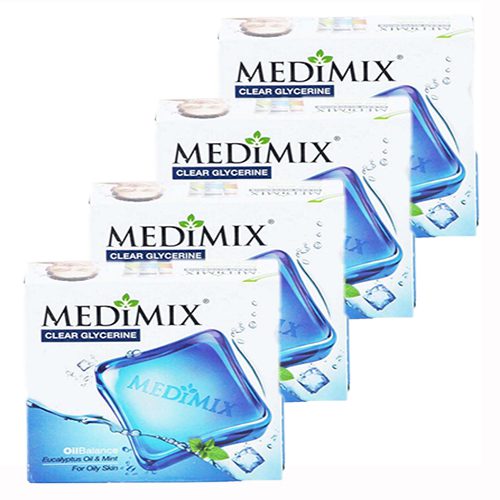 Medimix Clear Glycerine Soap – Oil Balance / மெடிமிக்ஸ் ப்ளூ 100g , ( Buy 3 Get 1 Free )