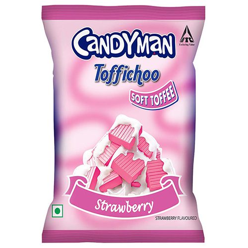 Candyman Toffichoo Soft Toffee – Strawberry Flavour (Pcs-100)
