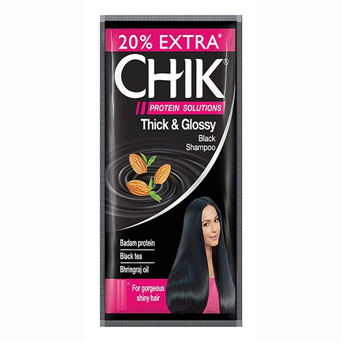 Chik thick and glossy Black shampoo Rs-1, 1s (Pcs-20)