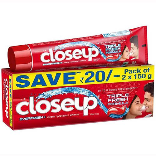 Closeup – Ever Fresh Red Hot Toothpaste ( 2 × 150g ) 300g