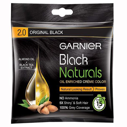 Garnier Black Naturals Hair Colour – Original Black 20ml