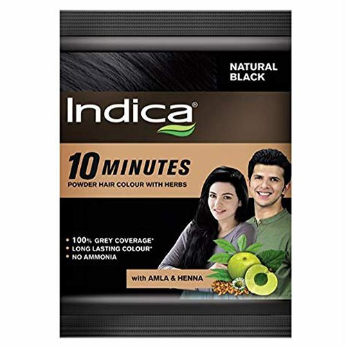 Indica 10 Minutes Powder Hair Color With Herbs – Natural Black 18ml