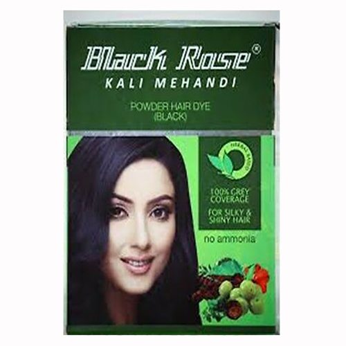 Black Rose Kali Mehandi Powder Hair Dye – Black