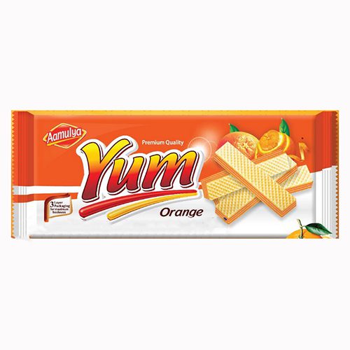 Aamulya Yum Cream Wafers – Orange 150g