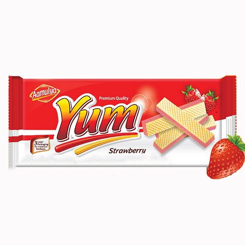 Aamulya Yum Cream Wafers – Strawberry 150g