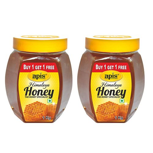 Apis Himalaya Honey, 1kg Jar (Buy 1 Get 1 Free)