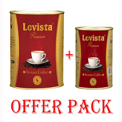 Levista Instant Coffee – Premium, 200g Can + 100g Can Free