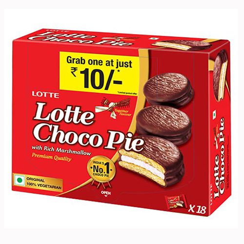 Lotte Choco Pie – Premium Quality 450g, 1 Box (18 Packs)