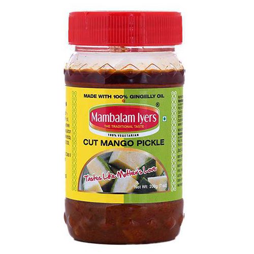 Mambalam Iyers – Cut Mango Pickle / மாங்காய் ஊறுகாய் 200g + Free (Dall Powder or Idli Chilli Powder)