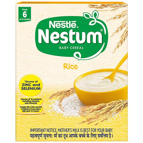 Nestle Nestum Baby Cereal – Rice, From 6-12 Months, 300g Box