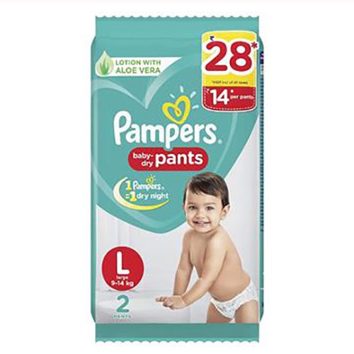 Pampers Happy Skin Diaper Pants Large (L),1 Pack (2pcs)