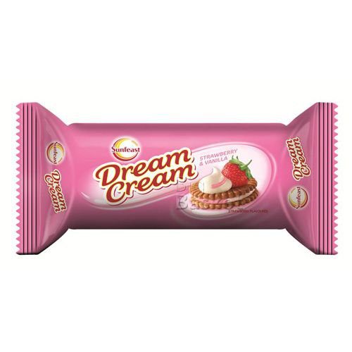 Sunfeast Dream Cream Biscuits – Strawberry & Vanilla, 60g