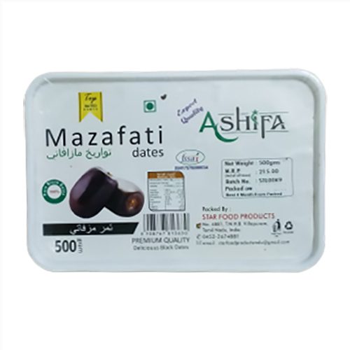 Ashifa – Mazafathi Dates / கருப்பு பேரிச்சம்பழம் 500g